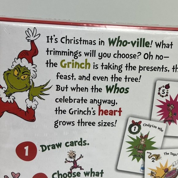 Dr Seuss Grinch Grow Your Heart Card Game Funko Games Christmas Holiday New - Picture 4 of 12